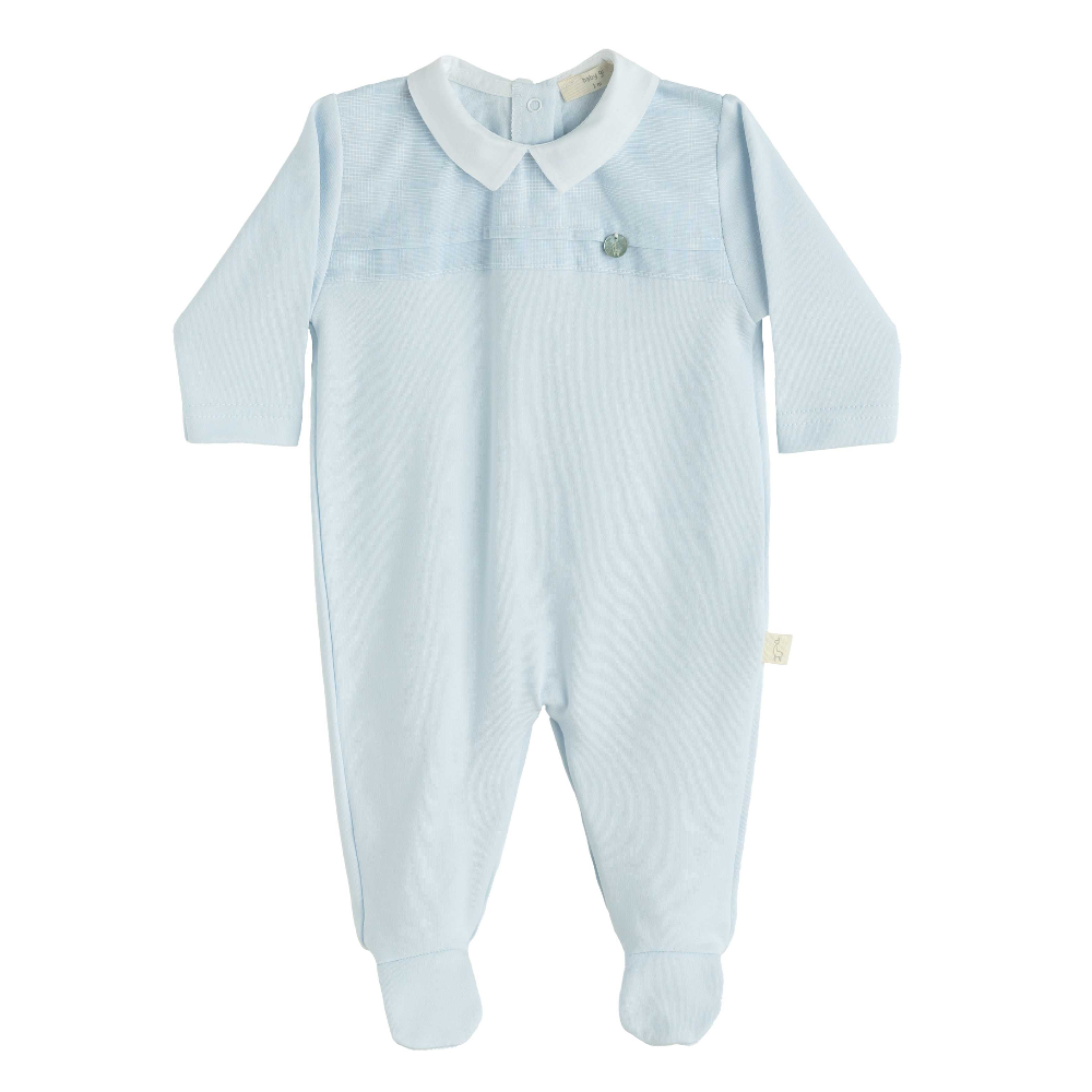 Baby Gi White Velour Lace Sleepsuit
