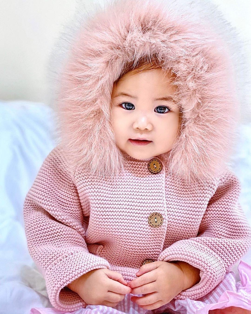 Pangasa Powder Pink Faux Fur Pramsuit