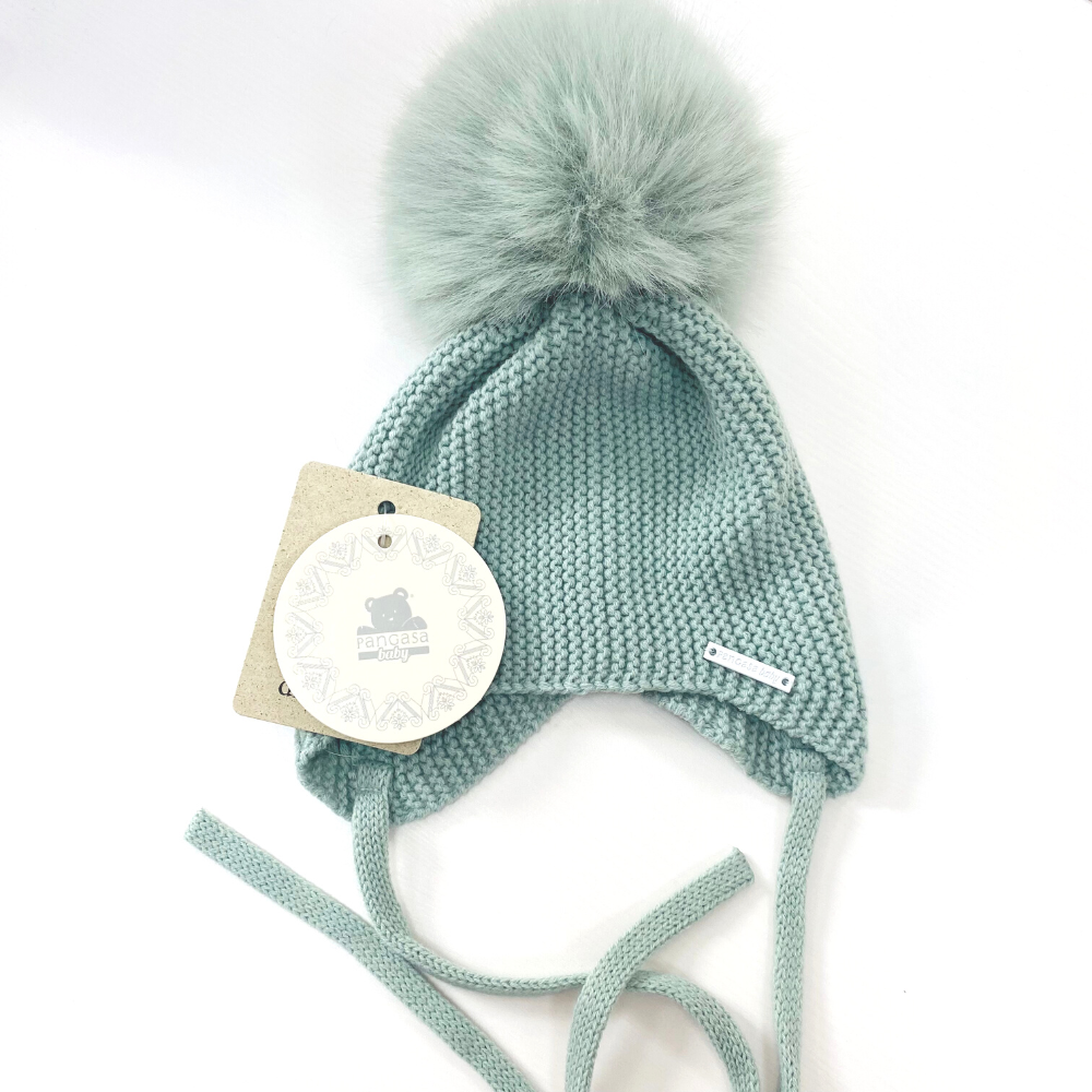 Pangasa Camel Fur Cable Knit Hat