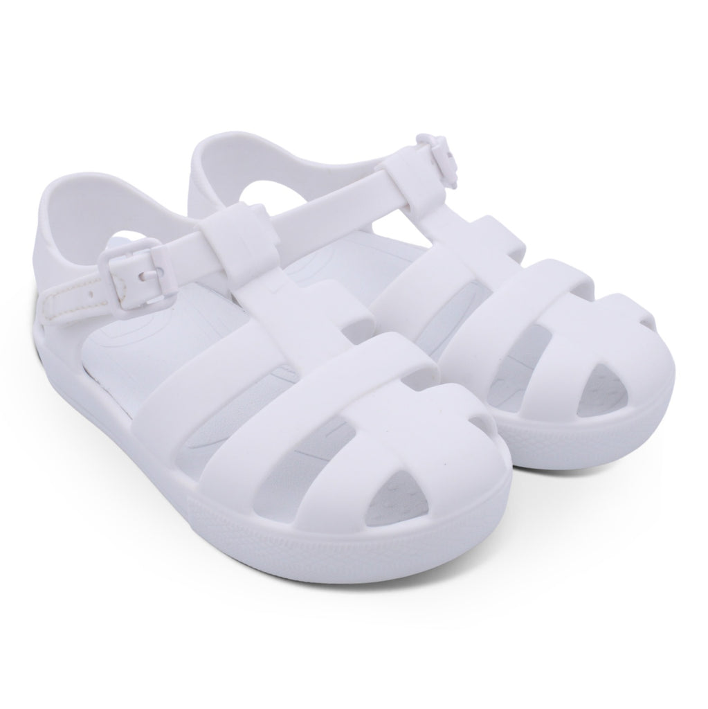 Marena White Jelly Sandals