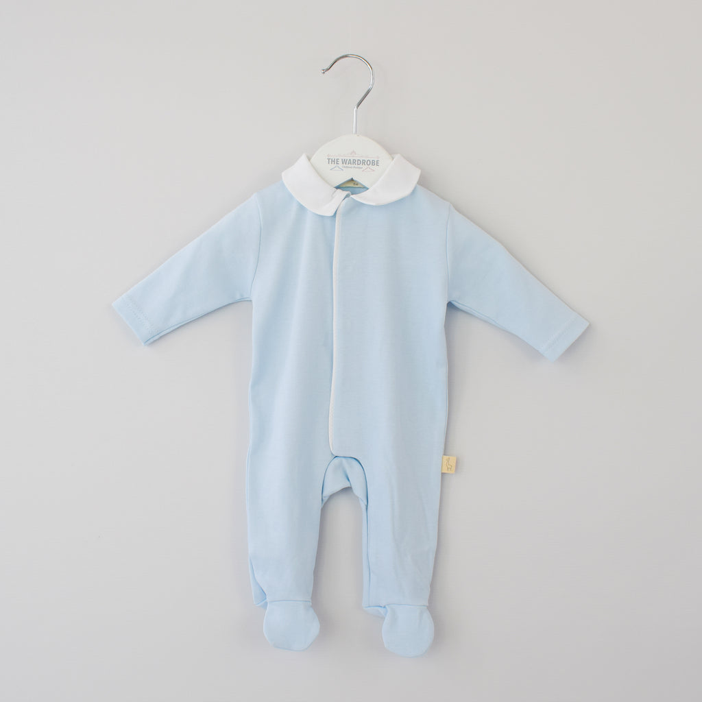 Baby Gi Boys Blue Little Angel Cotton Sleepsuit