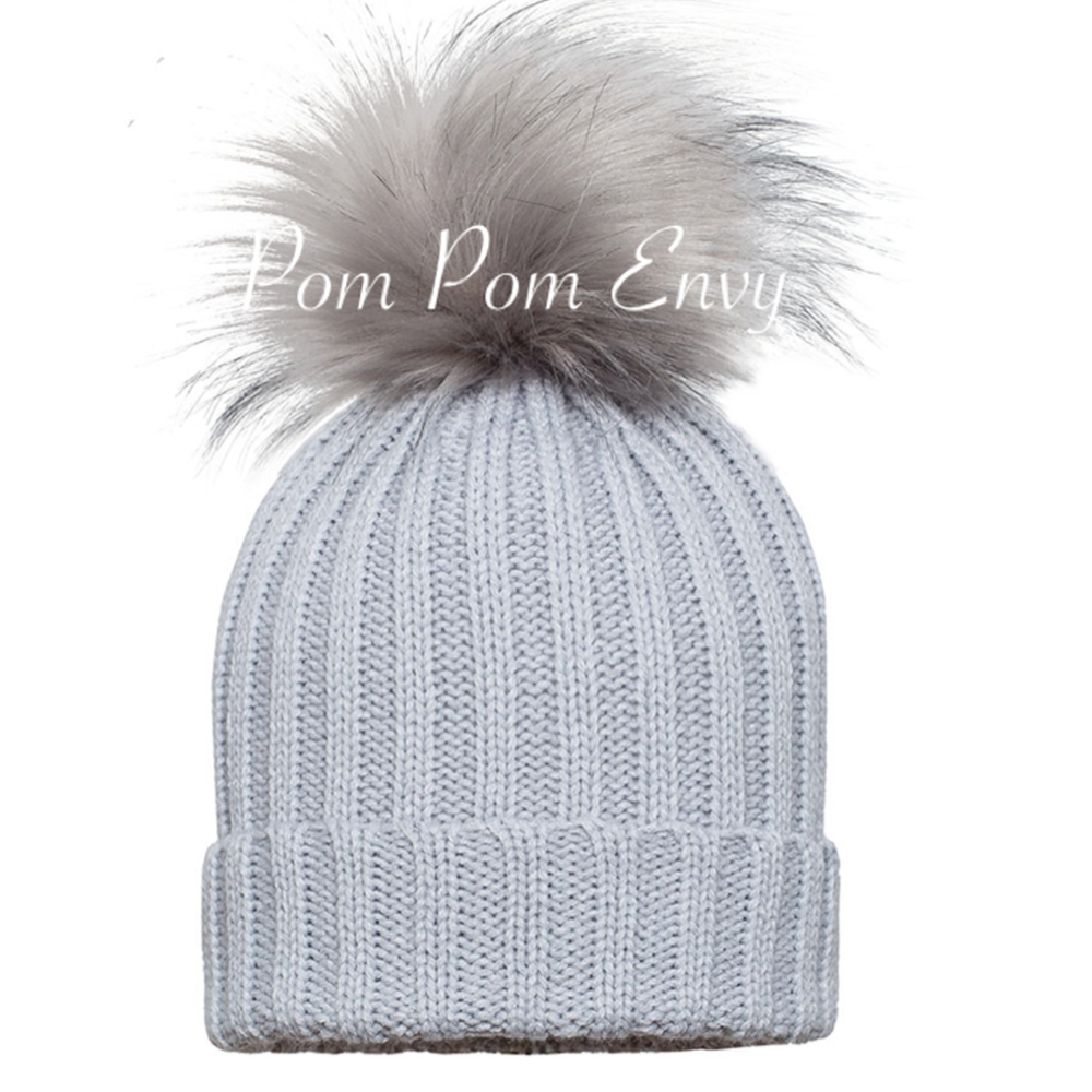 Pom Pom Envy Single Dream Grey Pom Pom Hat