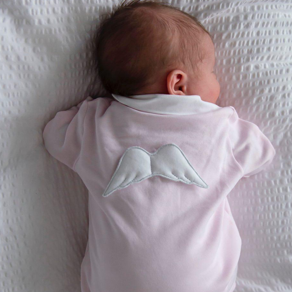 Baby Gi Girls Pink Little Angel Cotton Sleepsuit
