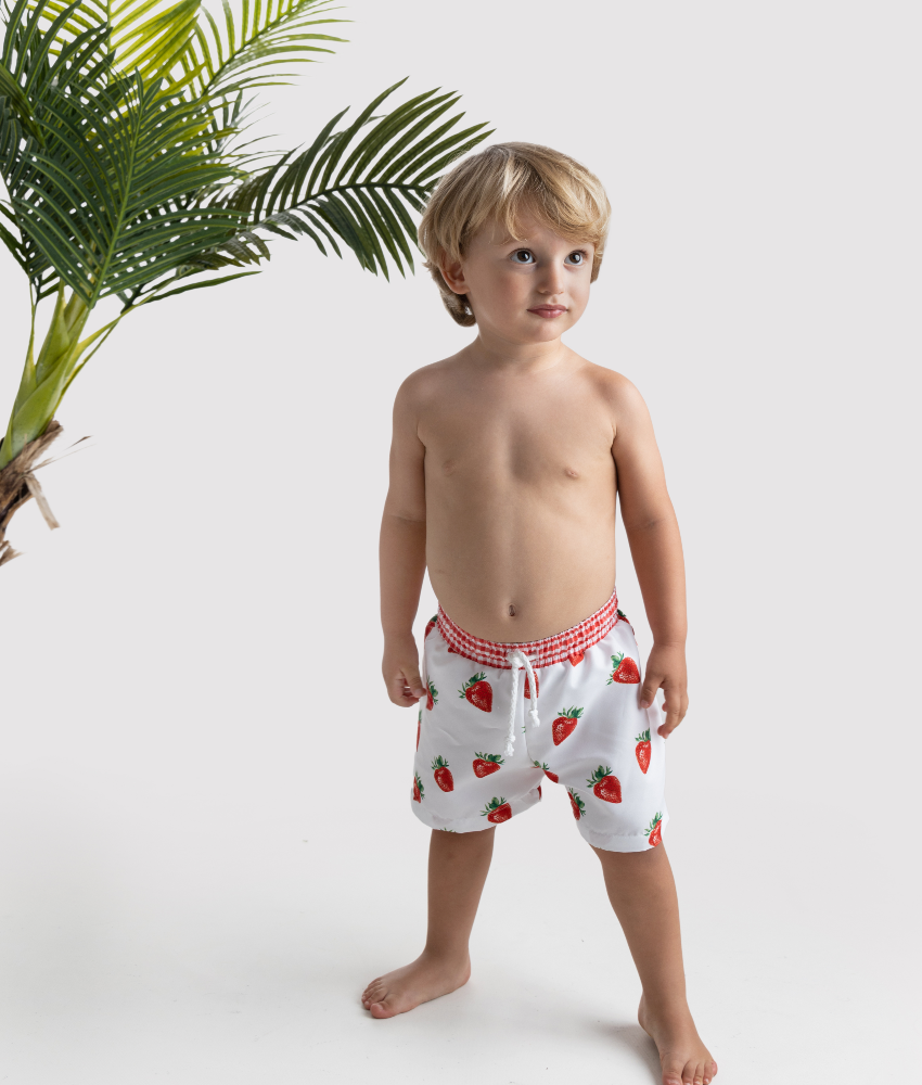 Meia Pata Strawberries Swimming Shorts The Wardrobe Childrens Boutique