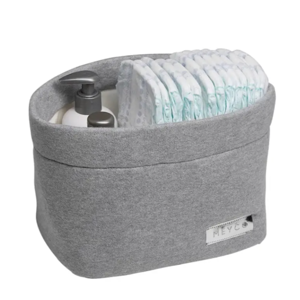 Meyco Small Dresser Basket in Grey Knit