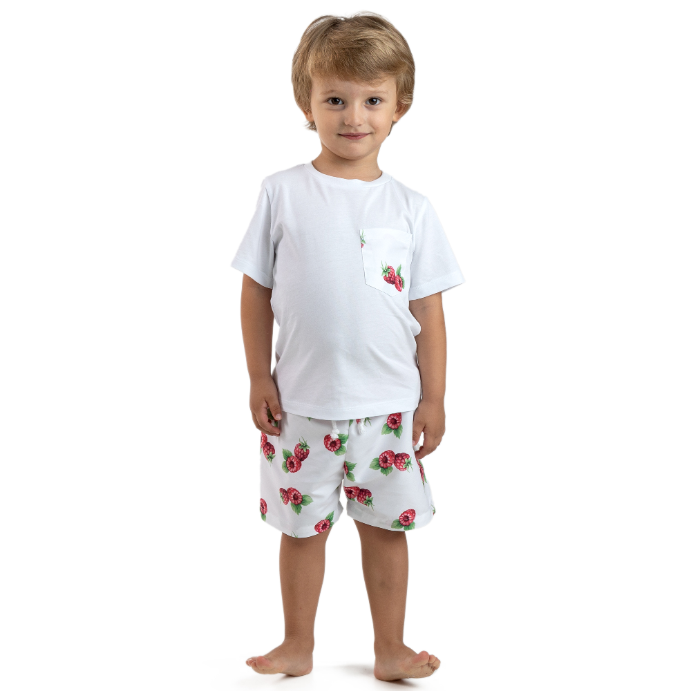 Meia Pata Raspberries swim shorts & T-Shirt