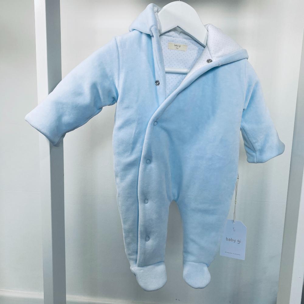 Baby Gi Boys Blue Pramsuit - the-wardrobe-childrens-boutique