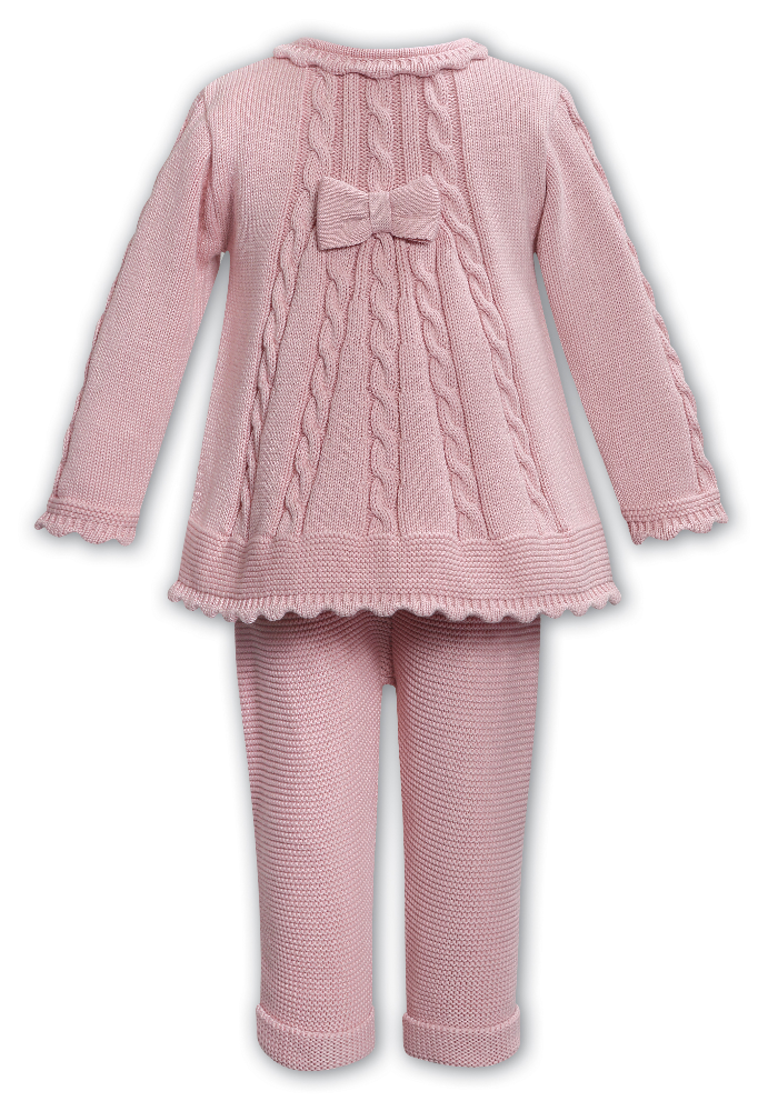 Sarah Louise Girls Rose Knitted 2 Piece Set