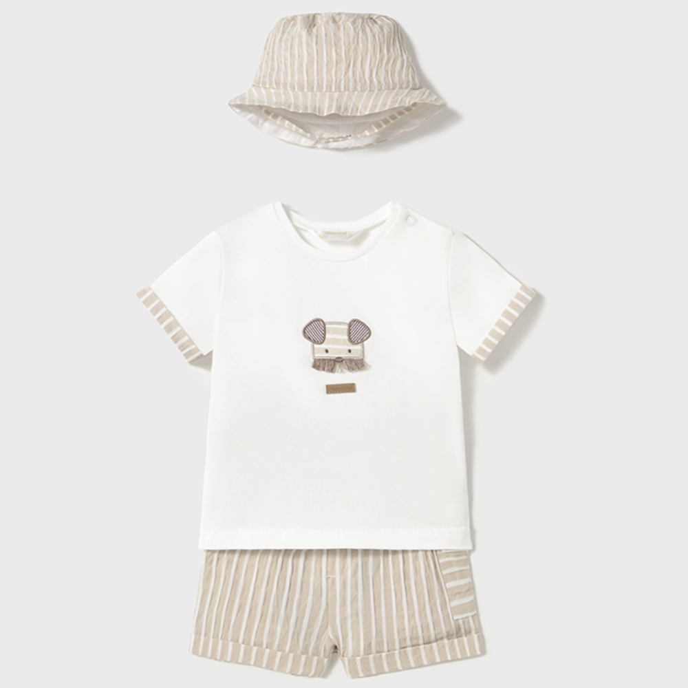 Mayoral Boys T-shirt, Shorts & Hat Set