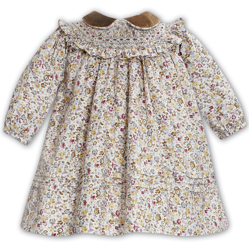 Sarah Louise Girls Autumn Smocked Dress