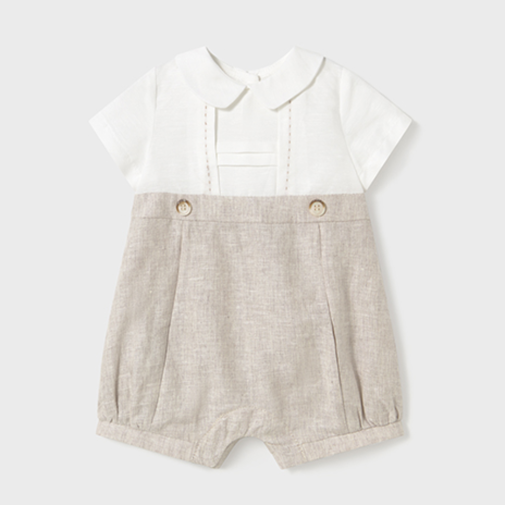 Mayoral Boys Natural Romper