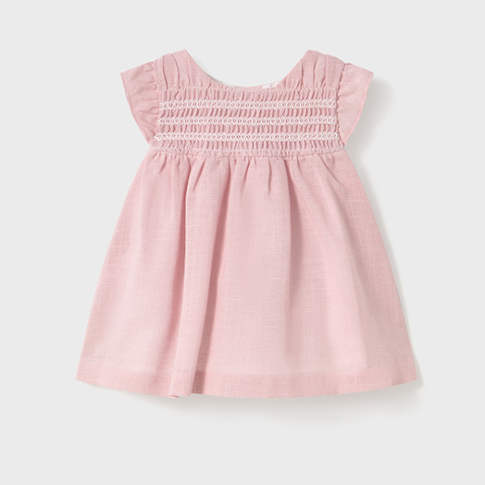 Mayoral Girls Natural Pink Dress