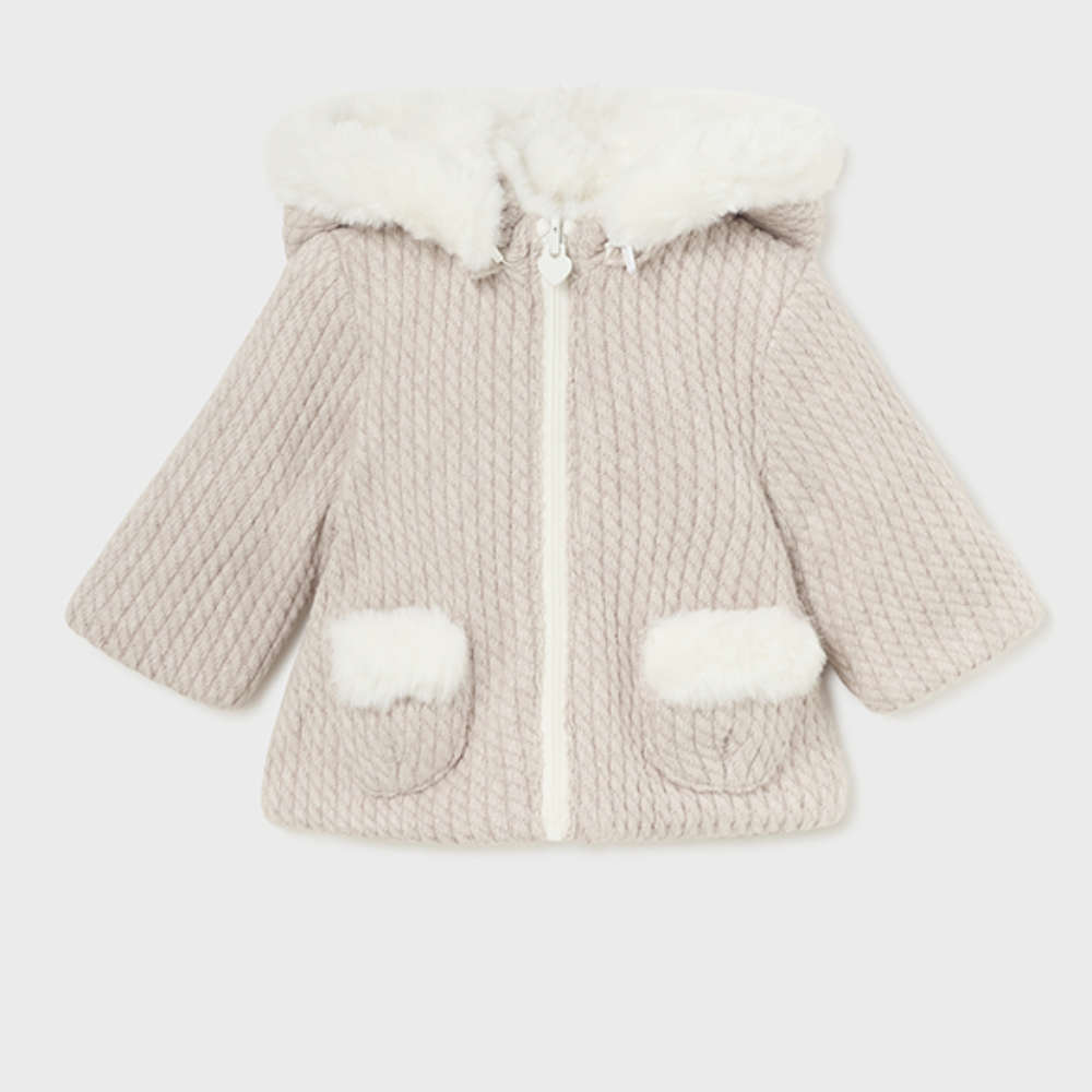 Mayoral Girls Beige Reversible Coat