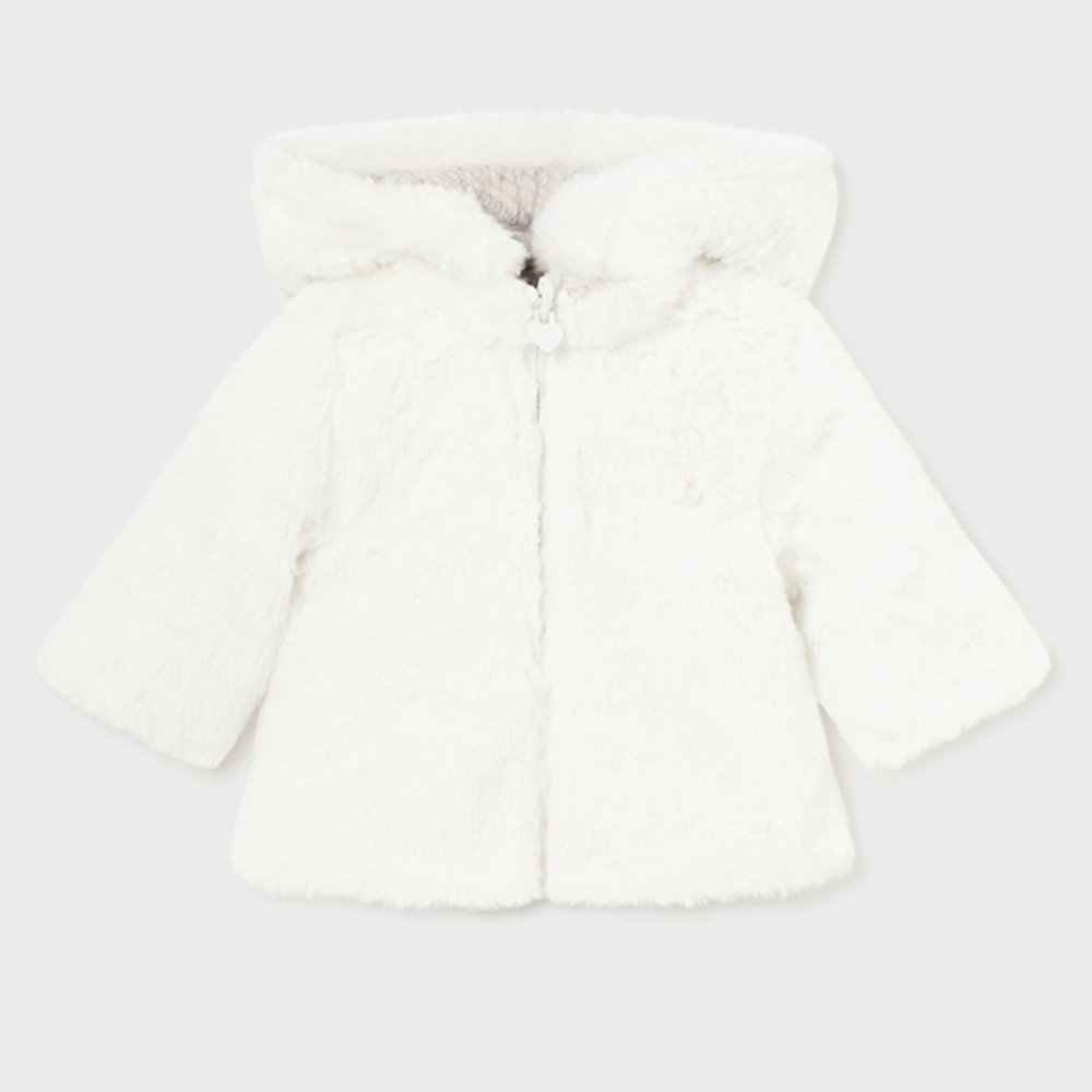 Mayoral Girls Beige Reversible Coat