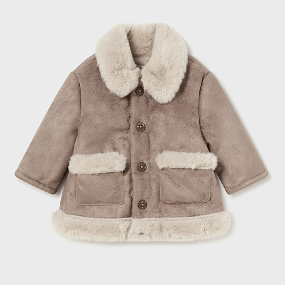 Mayoral Boys Faux Sheepskin Coat