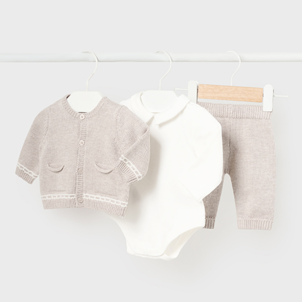 Mayoral Boys Beige 3 Piece Set