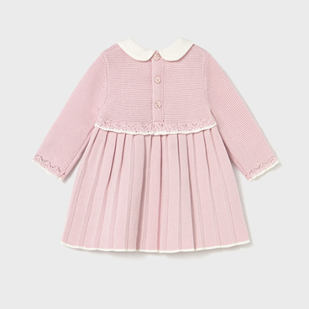 New In Mayoral Girls Petal Pink Knitted Dress