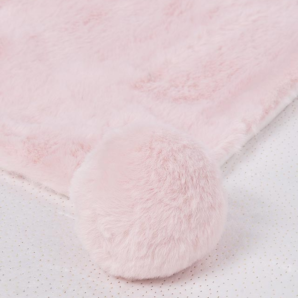 Mayoral Pink Pom Pom Faux Fur Blanket