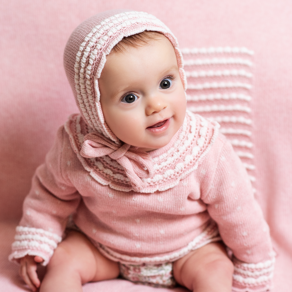 Foque Girls Pink Jumper & Jam Pant Set