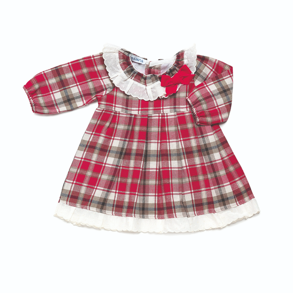 Juliana Red Checked Dress