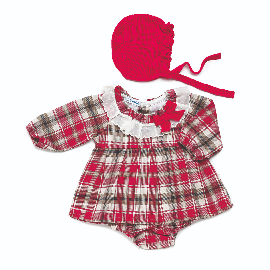 Juliana Baby Red Checked Dress