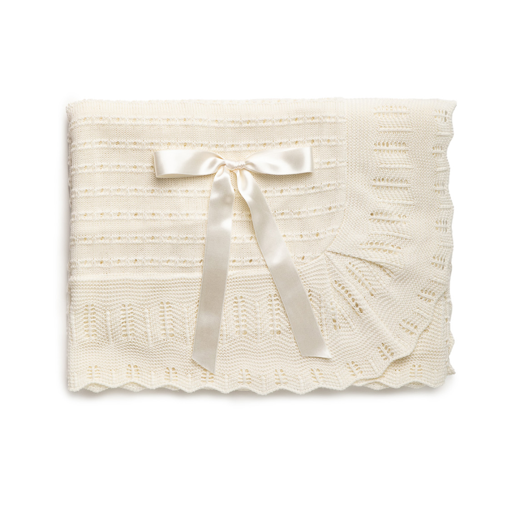 Juliana Cream Knitted Blanket