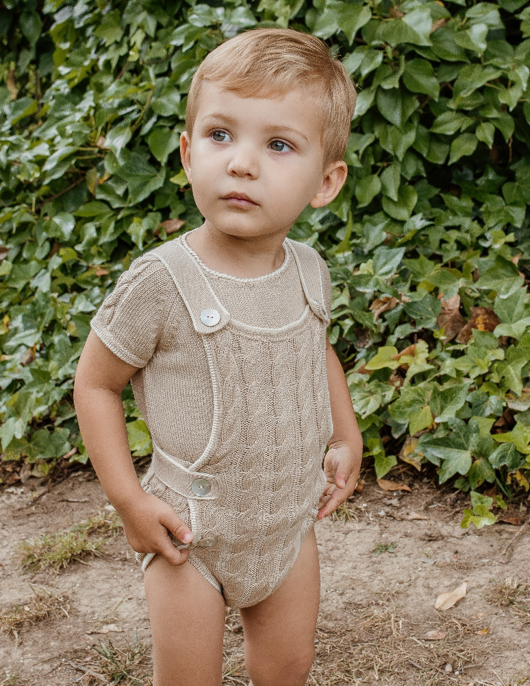 Rahigo Boys Camel & Cream Romper