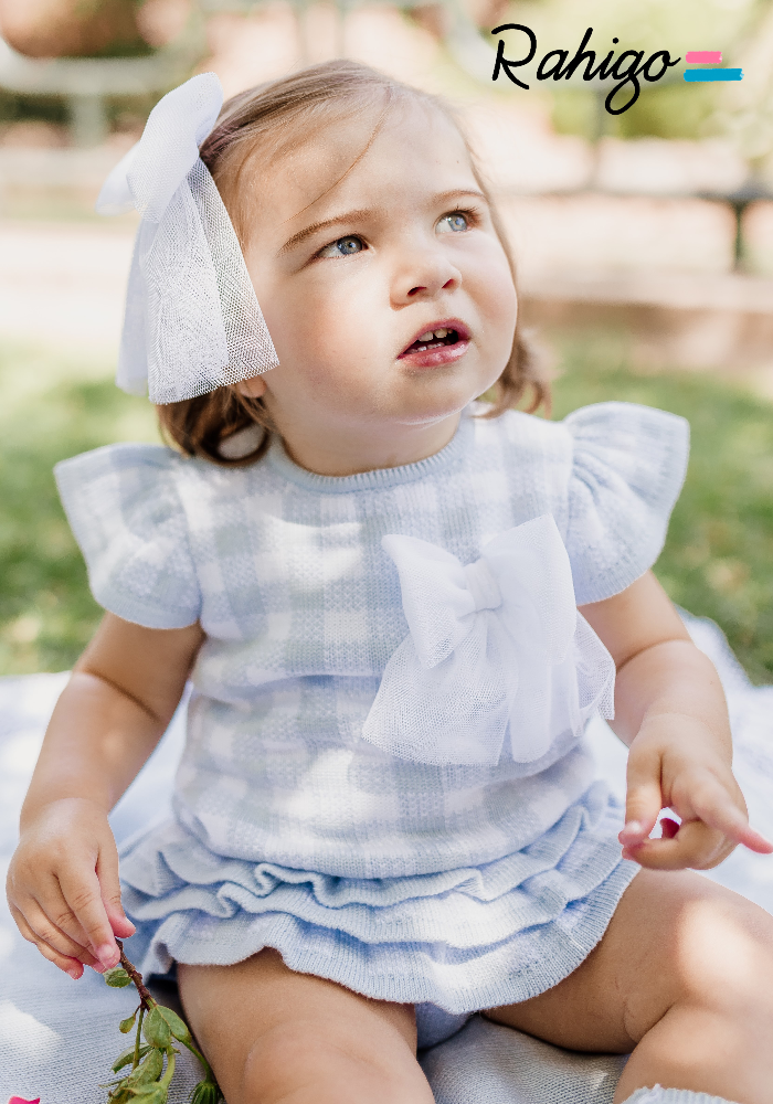 Rahigo Baby Girls baby Blue Check Dress