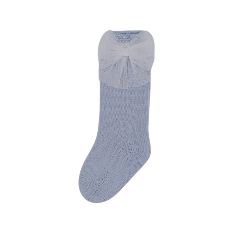 Rahigo Baby Girls baby Blue Tulle bow socks