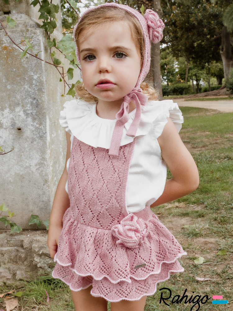 Rahigo Girls Dusky Pink Romper & Blouse