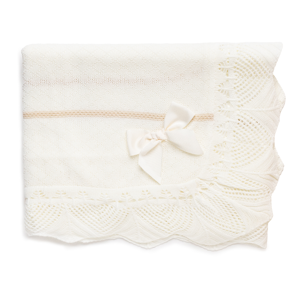Juliana Cream Knitted Blanket