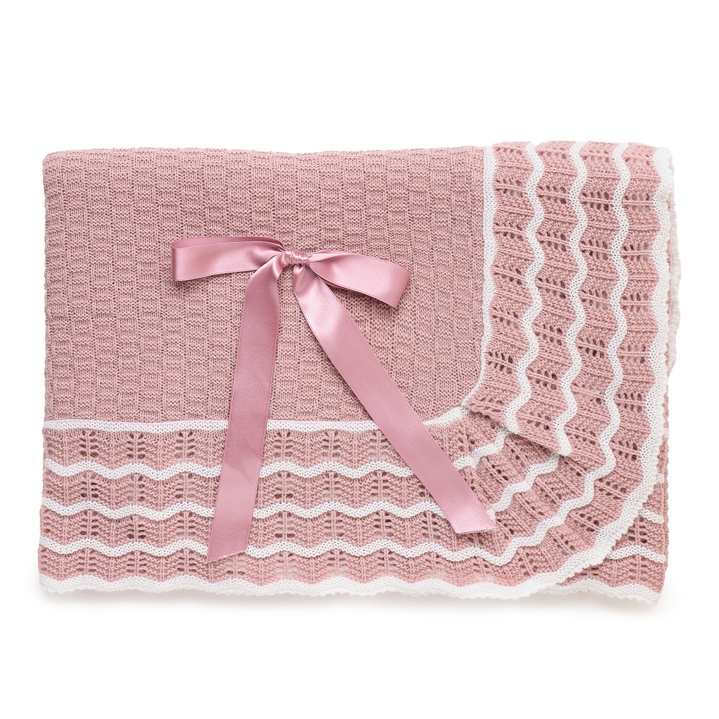 Juliana Blush Knitted Blanket 