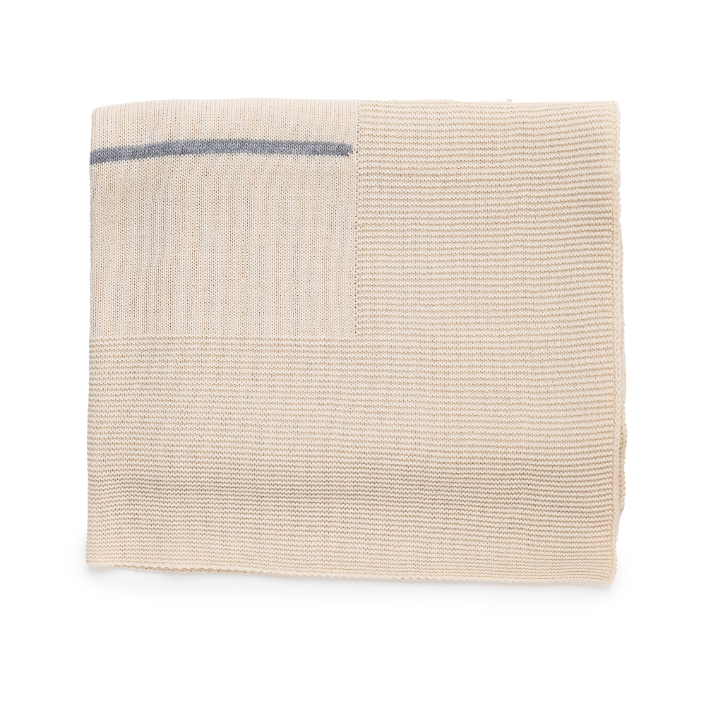 Juliana Oat & Grey Boys Knitted Blanket 
