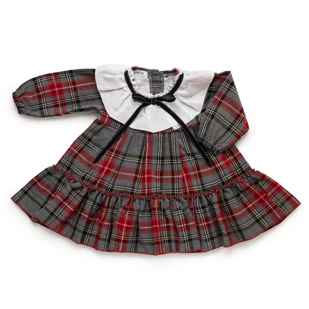 Juliana Girls Tartan Red Check Dress