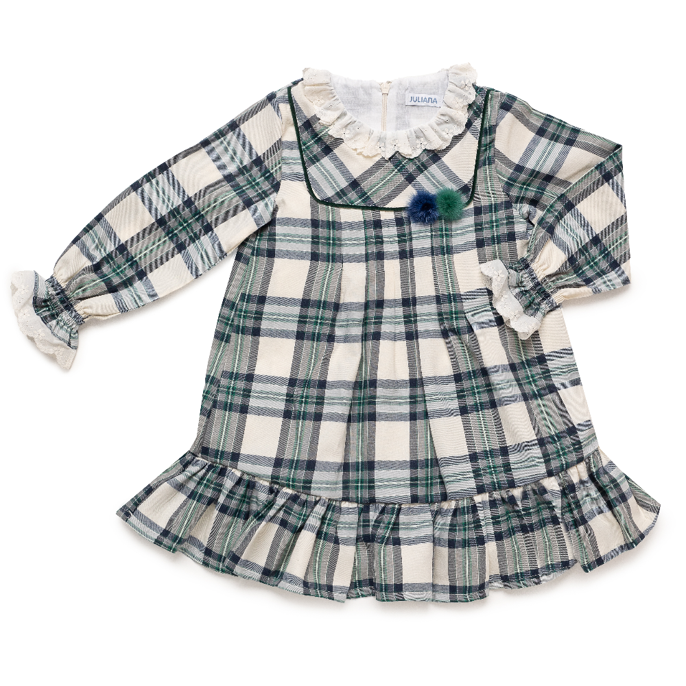 Juliana Tartan Green Check Dress