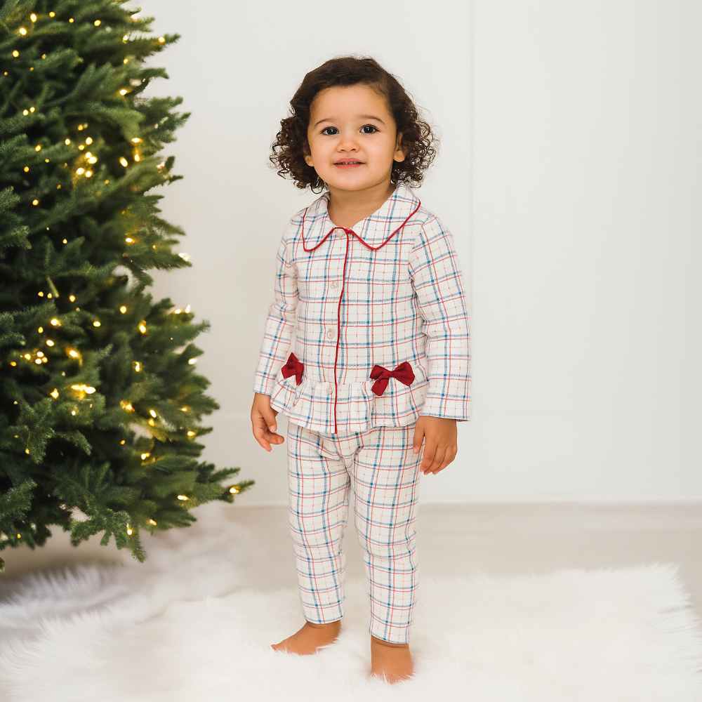 Tutto Piccolo Girls Red Check Pyjamas