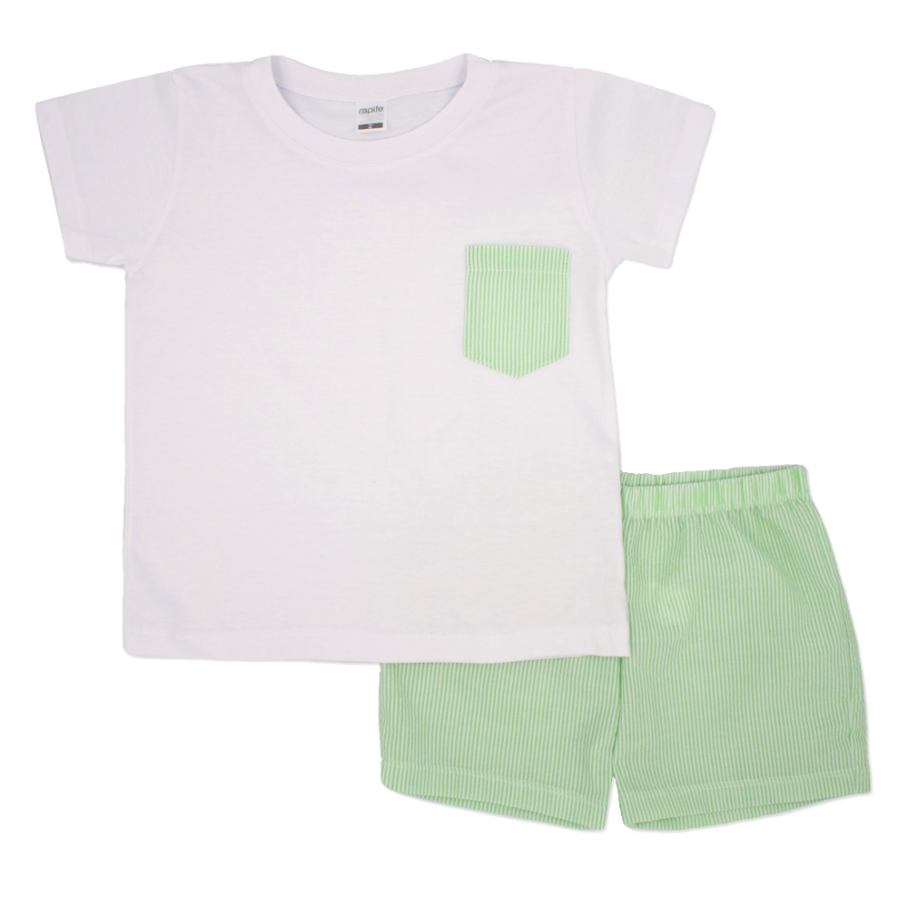 Rapife Boys Green T-shirt & Short Set
