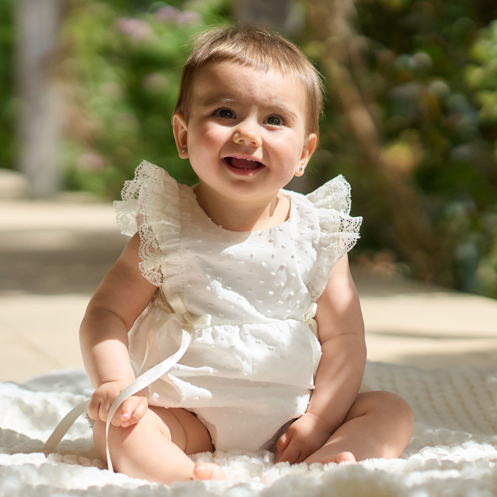 Rapife Girls ivory Romper