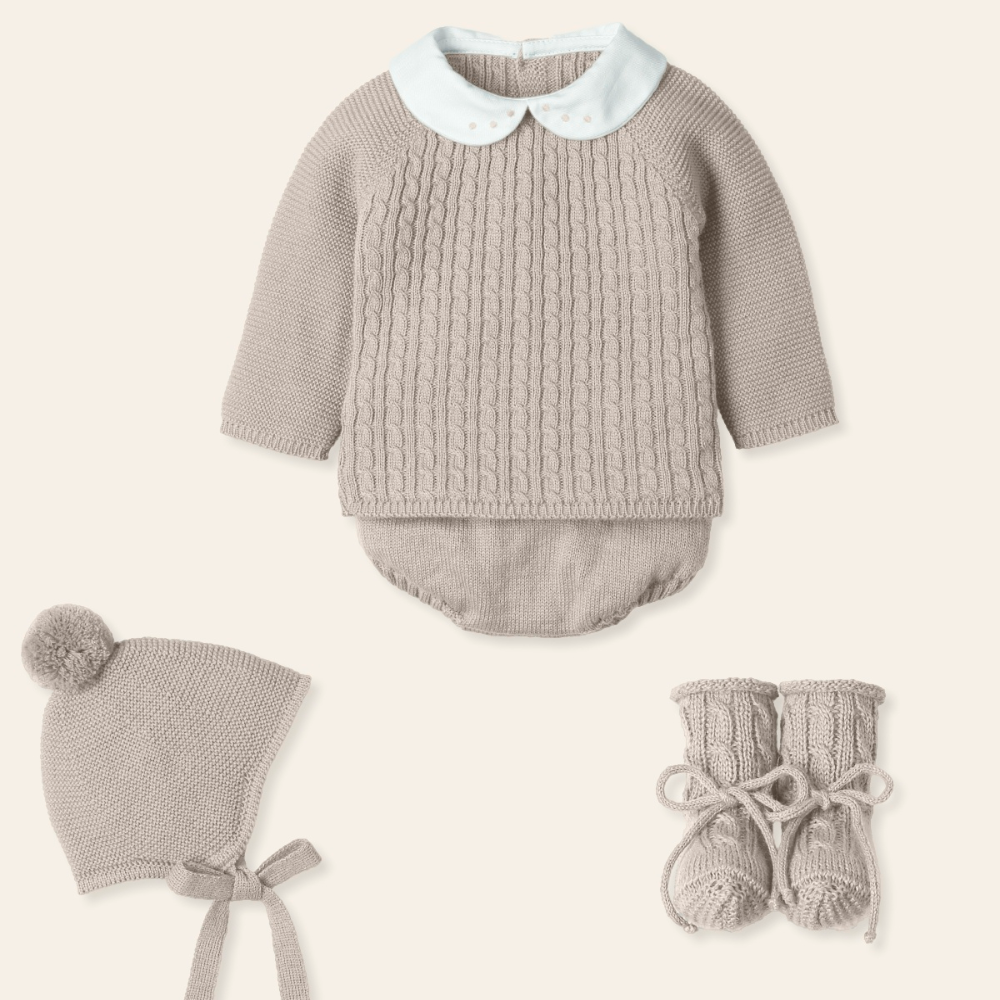 Mac Ilusion Boys Knitted Jam Pant & Bootee Set