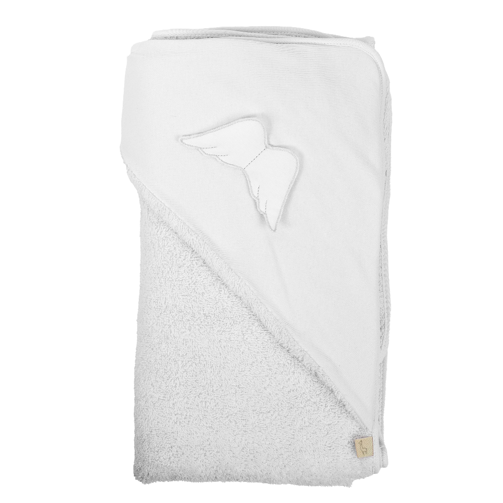 Baby Gi Angel Wings White Hooded Bath Towel