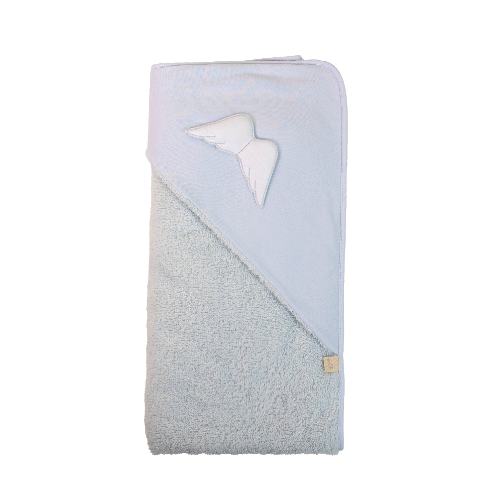 Baby Gi Angel Wings Blue Hooded Bath Towel