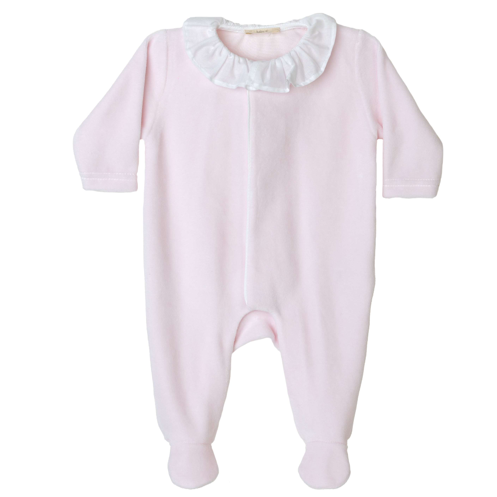Baby Gi Girls Pink Angel Wings Cotton Frill Sleepsuit