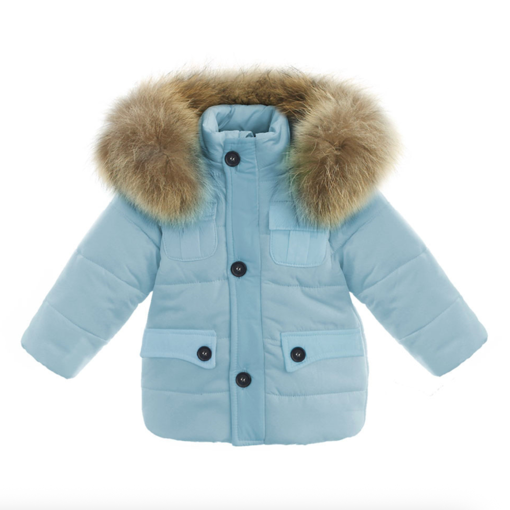 BUFI Boys Blue Hooded Padded Jacket