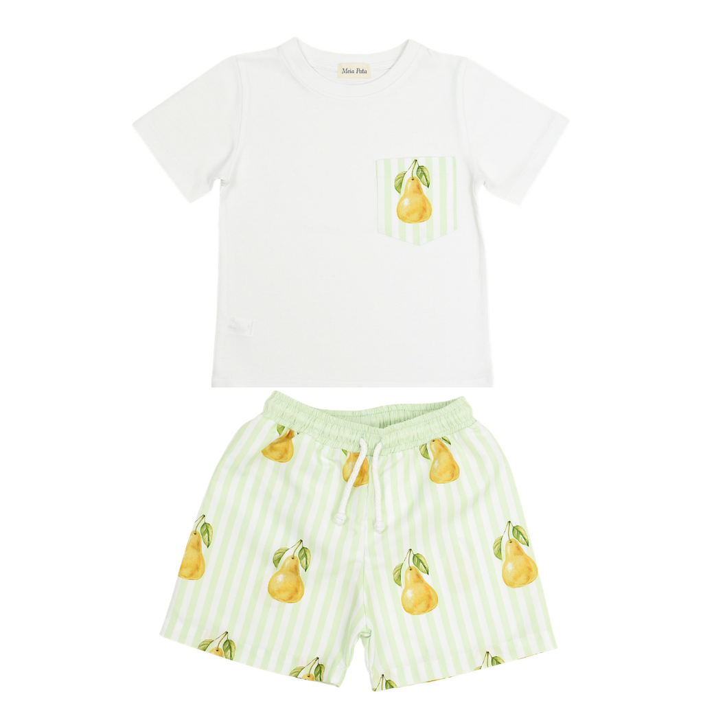 Meia Pata Boys Pears T-Shirt & Swimming Shorts SS26