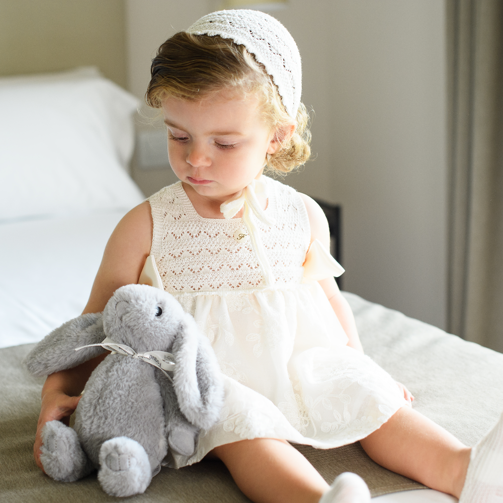 New In Foque Cream Baby Girl Dress – The Wardrobe Childrens Boutique