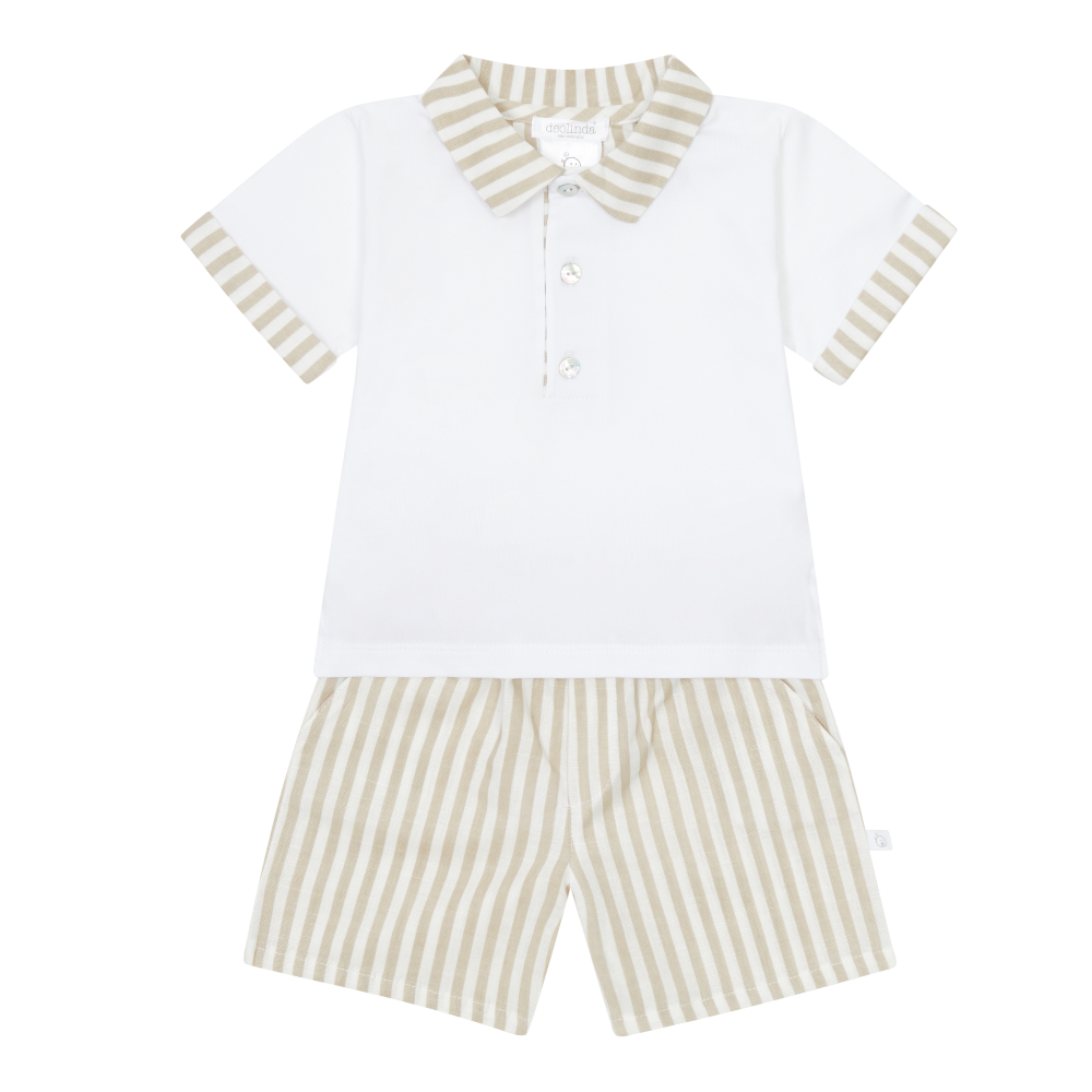 Deolinda Boys Espresso Shorts Set