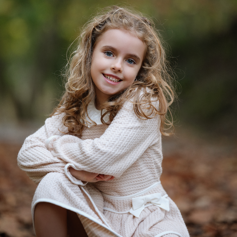 New In Deolinda Girls Woody Beige Dress