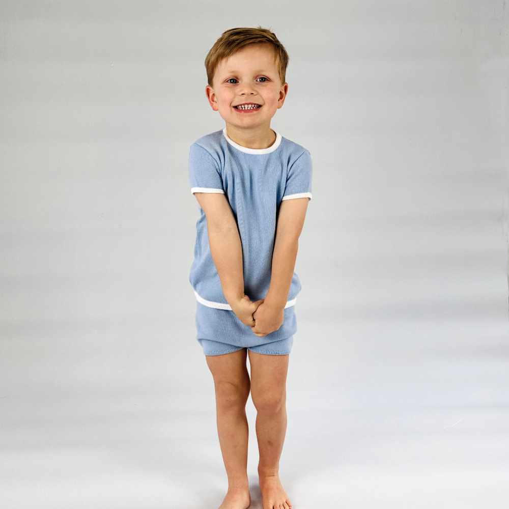 Artesania Granlei Boys Blue Shorts Set