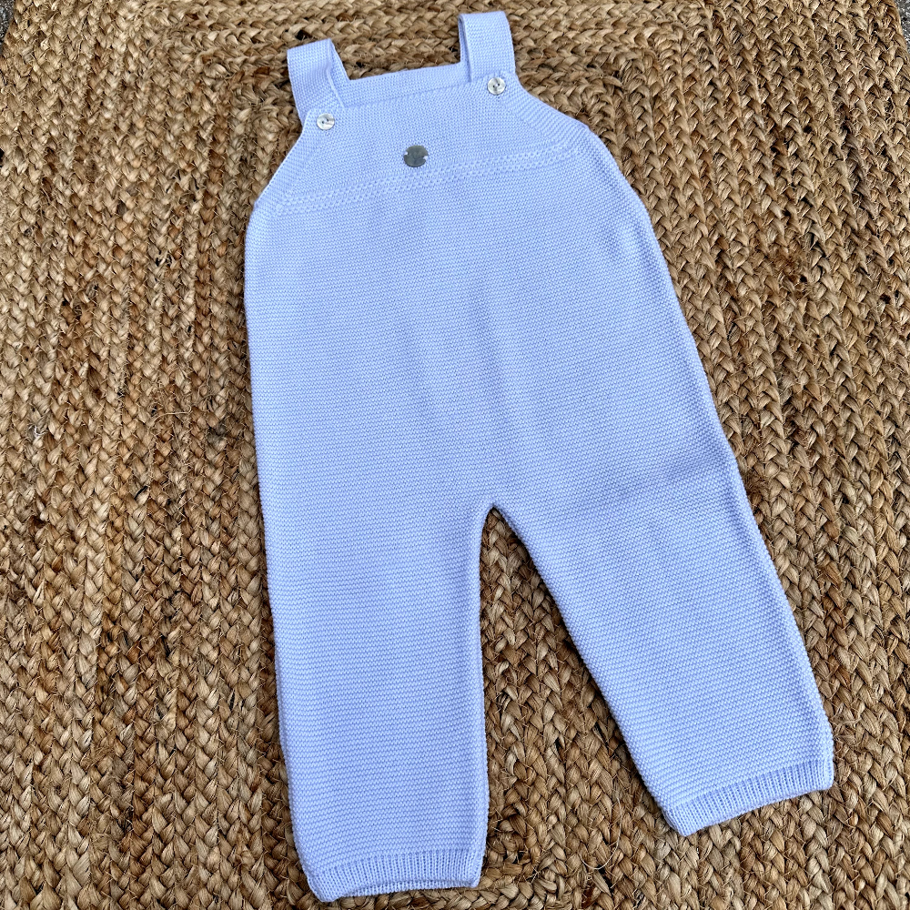 Artesania Granlei Boys Powder Blue Fine Knit Dungarees