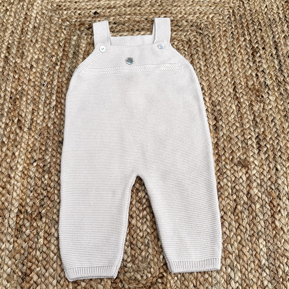 Artesania Granlei Boys Sand Fine Knit Dungarees